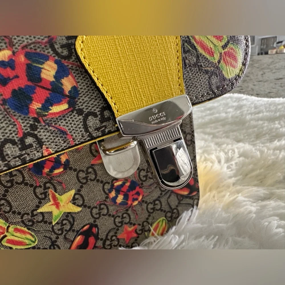 Authentic GUCCI GG Supreme‎ Childrens Beetle backpack bag
